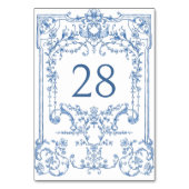 Victoriaans  Grace Floral Dusty Blue Wedding Kaart (Achterkant)