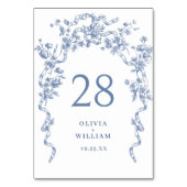 Victoriaans  Grace Floral Dusty Blue Wedding Kaart (Achterkant)