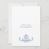 Victoriaans  Grace Floral Dusty Blue Wedding Kaart (Achterkant)