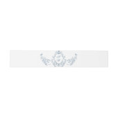 Victoriaans  Grace Floral Dusty Blue Wedding Uitnodigingen Wikkel (Vlak)