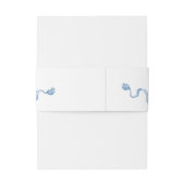 Victoriaans  Grace Floral Dusty Blue Wedding Uitnodigingen Wikkel (Achterkant Voorbeeld)