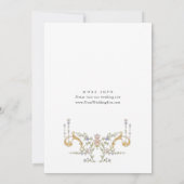 Victoriaans  Grace Floral ENGAGEMENT PARTY Kaart (Achterkant)