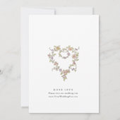 Victoriaans  Grace Floral ENGAGEMENT PARTY Kaart (Achterkant)