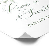 Victoriaans Grace Floral Green Love is Sweet Poster (Hoek)