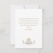 Victoriaans Grace Floral Lijst Bruiloft Bedankkaart (Achterkant)