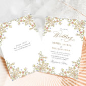 Victoriaans  Grace Floral Lijst Bruiloft Kaart