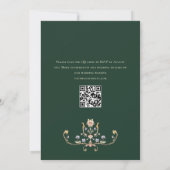 Victoriaans  Grace Floral Lijst Bruiloft Kaart (Achterkant)