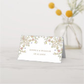 Victoriaans  Grace Floral Lijst Bruiloft Plaatskaartje (Achterkant)