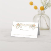 Victoriaans  Grace Floral Lijst Bruiloft Plaatskaartje (Voorkant)