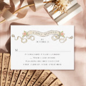 Victoriaans  Grace Floral Lijst Bruiloft RSVP Kaartje