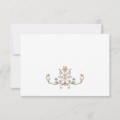 Victoriaans  Grace Floral Lijst Bruiloft RSVP Kaartje (Achterkant)