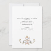 Victoriaans Grace Floral Lijst Bruiloft Save The Date (Achterkant)