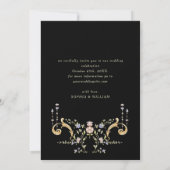 Victoriaans Grace Floral Lijst Bruiloft Save The Date (Achterkant)