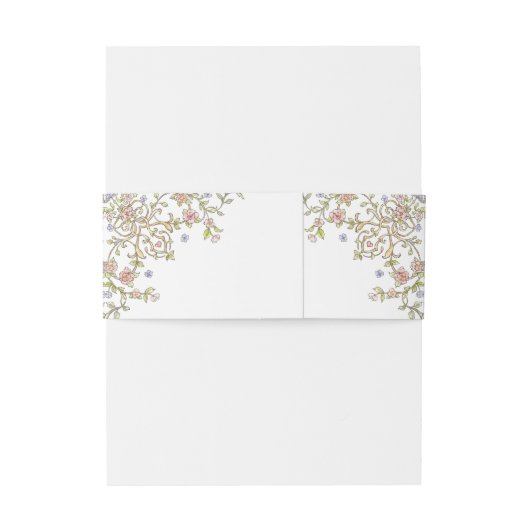 Victoriaans  Grace Floral Lijst Bruiloft Uitnodigingen Wikkel (Achterkant Voorbeeld)