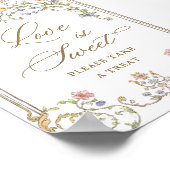  Victoriaans Grace Floral Love is Sweet Sign Poster (Hoek)