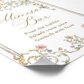  Victoriaans Grace Floral Mimosa Bar Sign Poster (Hoek)