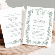 Victoriaans  Grace Floral Sage Green Wedding