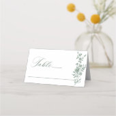 Victoriaans  Grace Floral Sage Green Wedding Plaatskaartje (Voorkant)