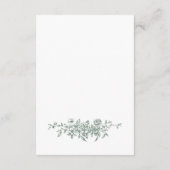 Victoriaans  Grace Floral Sage Wedding Details Informatiekaartje (Achterkant)