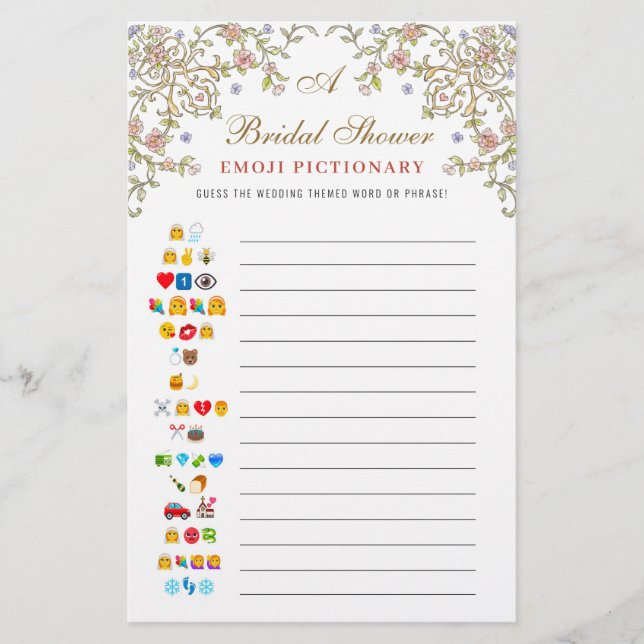 Victoriaans  Grace Floral Vrijgezellenfeest Game (Voorkant)