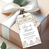 Victoriaans  Grace Floral Wedding Cadeaulabel