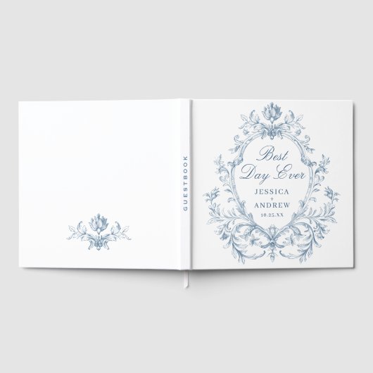 Victoriaans Grace Floral Wedding fotoalbum Gastenboek (Volledig)