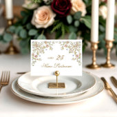 Victoriaans  Grace Floral Wedding Place Card Kaart