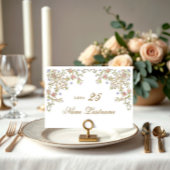 Victoriaans  Grace Floral Wedding Place Card Kaart