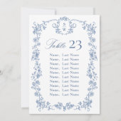 Victoriaans  Grace Floral Zitting Chart Kaart (Achterkant)