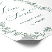 Victoriaans  Grace Green Flower Love is Sweet Poster (Hoek)