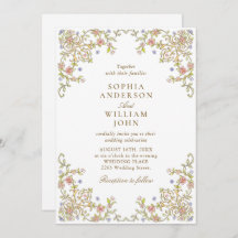 Victoriaans  Grace Pastel Floral Wedding