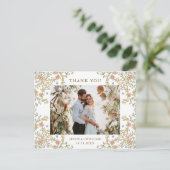 Victoriaans  Grace QR code Foto Dank U Briefkaart (Staand voorkant)