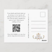 Victoriaans Grace QR code Foto Dank U Briefkaart (Achterkant)