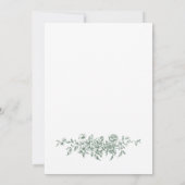 Victoriaans  Grace Sage Green BRIDAL LUNCHEON Kaart (Achterkant)