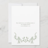 Victoriaans Grace Sage Green ENGAGEMENT PARTY Kaart (Achterkant)