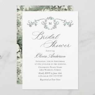 Victoriaans  Grace Sage Green VRIJGEZELLENFEEST Kaart