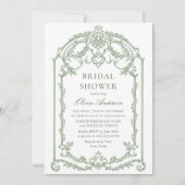 Victoriaans  Grace Sage Green Vrijgezellenfeest Kaart (Voorkant)