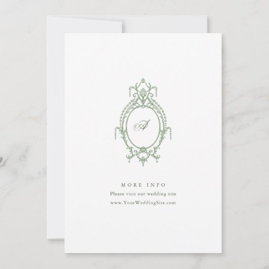 Victoriaans  Grace Sage Green Vrijgezellenfeest Kaart (Achterkant)