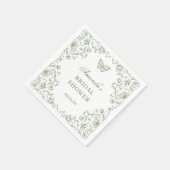 Victoriaans  Grace Sage Green Vrijgezellenfeest Servet (Hoek)