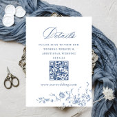 Victoriaans  Grace Wedding QR code Details Informatiekaartje
