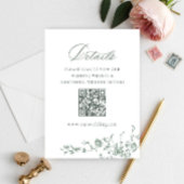Victoriaans Grace Wedding QR code Details Informatiekaartje