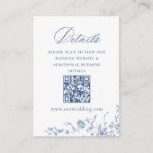 Victoriaans  Grace Wedding QR code Details Informatiekaartje (Voorkant)