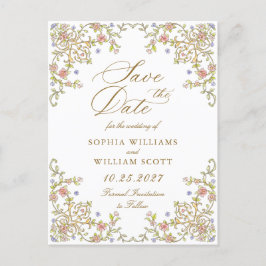 Victoriaans  Grace Wedding Save the Date Briefkaart