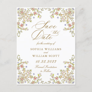 Victoriaans  Grace Wedding Save the Date Briefkaart