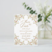 Victoriaans  Grace Wedding Save the Date Briefkaart (Staand voorkant)