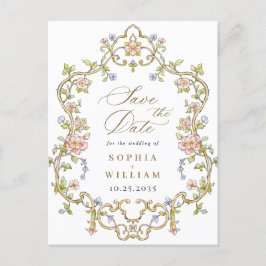 Victoriaans  Grace Wedding Save the Date Briefkaart