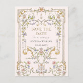 Victoriaans  Grace Wedding Save the Date Briefkaart (Voorkant)