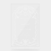 Victoriaans  Grace Wedding WELKOM Wedding Acryl Bord (Voorkant)