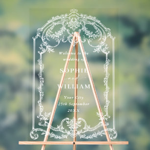 Victoriaans Grace Wedding WELKOM Wedding Acryl Bord