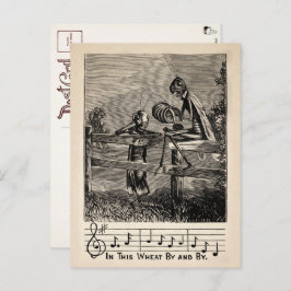 Victoriaans Grasshopper Song Briefkaart